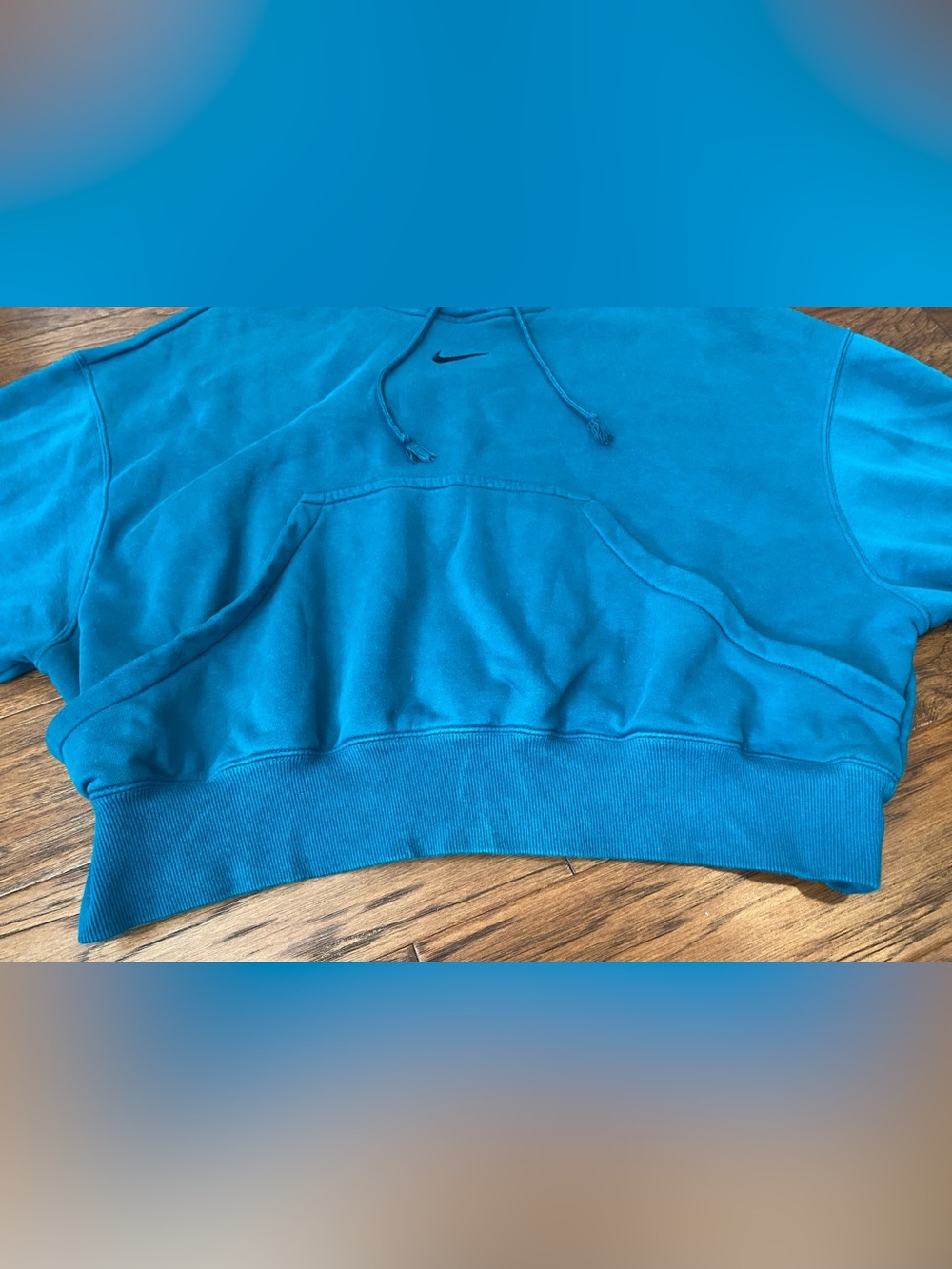 Women's Nike Oversized Phoenix Fleece Hoodie Teal In Color Size Medium - Picture 4 of 16